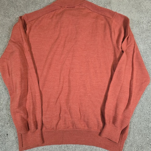 Cutter & Buck Mens 1/4 Zip‎ Red Long Sleeve Pullover Size Large Wool Blend - Picture 3 of 8